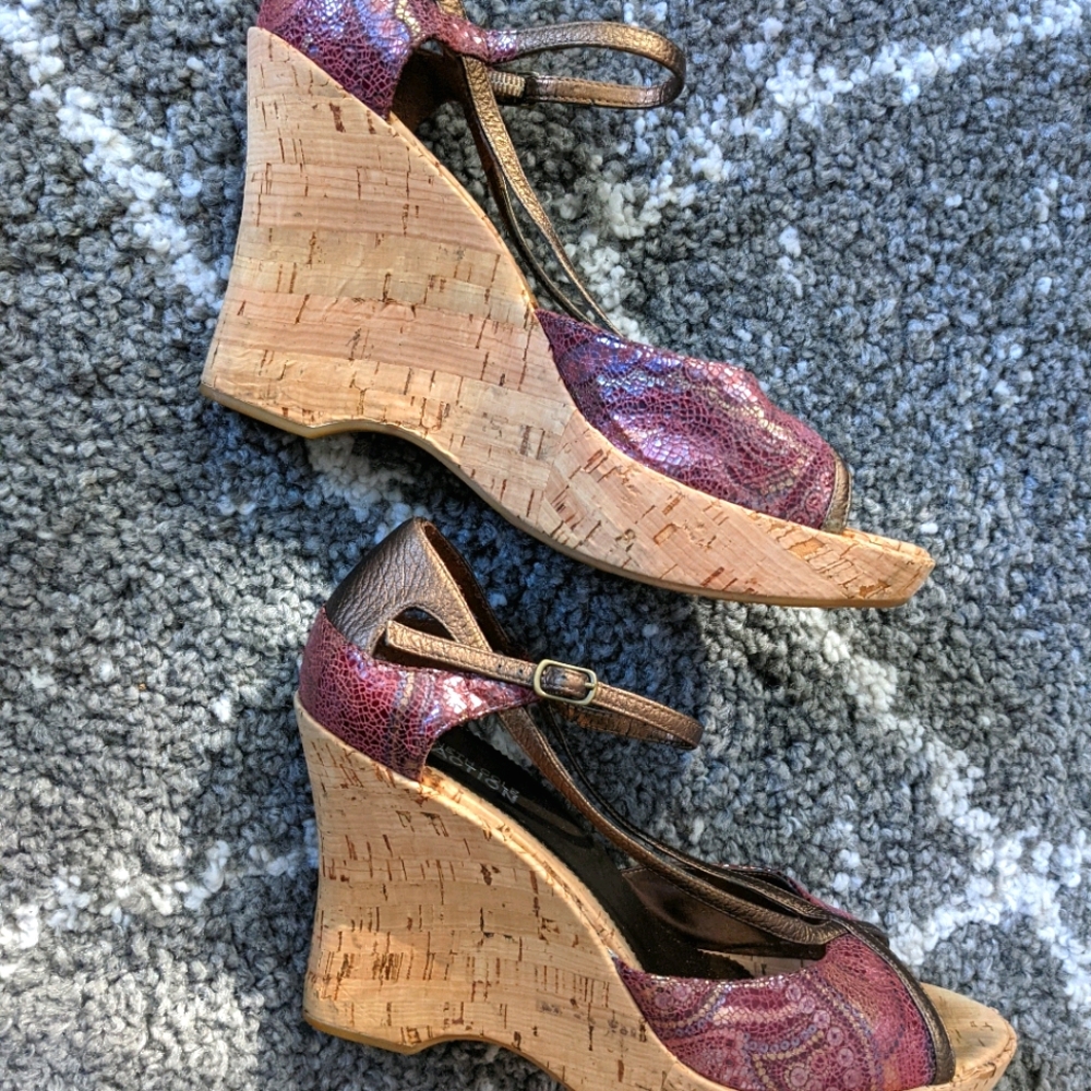 Beautiful boho wedges- EUC-sz 9.5